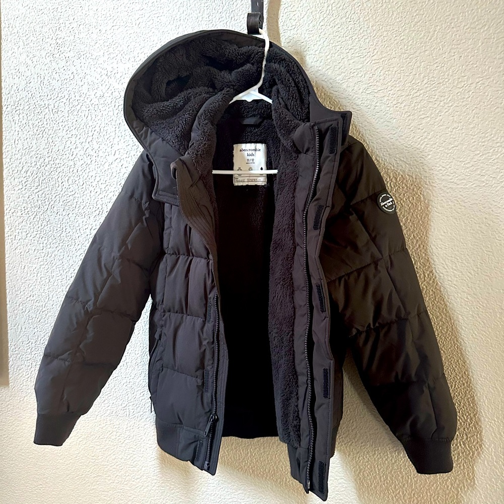 Abercrombie Kids fleece lined coat/jacket -size 11/12 boys - excellent condition
